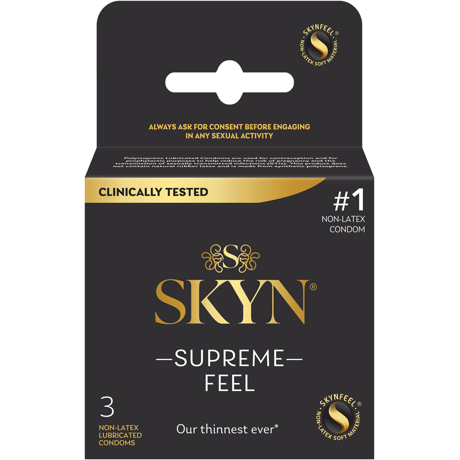 skyn supreme feel 3 count condoms