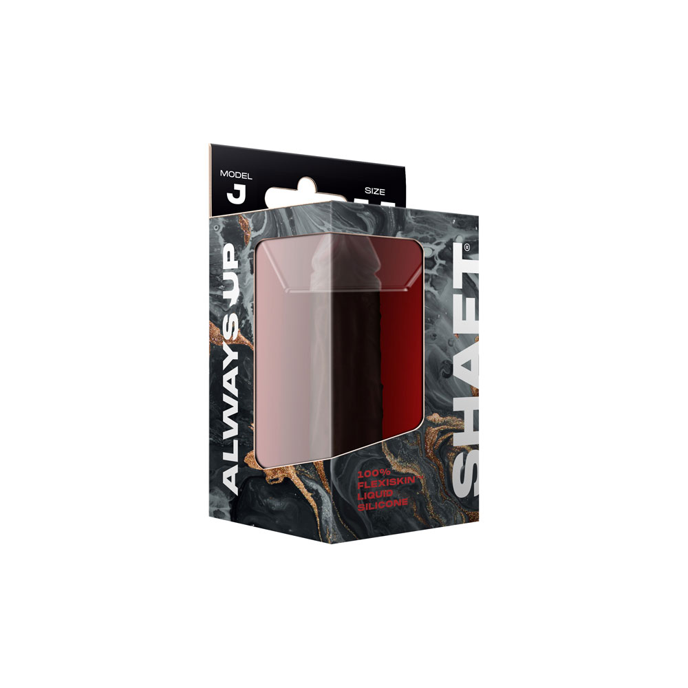 shaft model j 5.5 inch liquid silicone dong mahogany