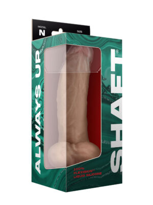 shaft model n 9.5 inch liquid silicone dong with balls pine