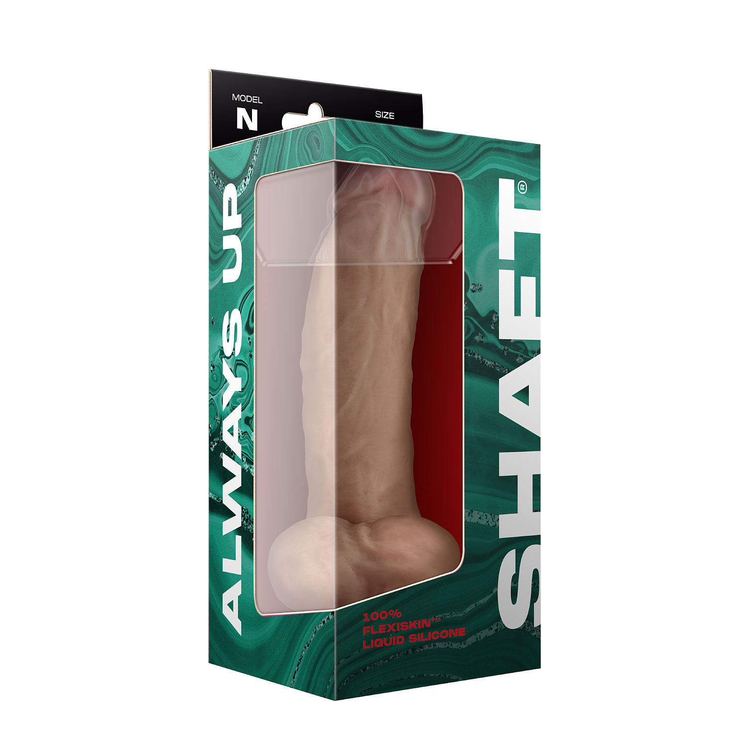 shaft model n 9.5 inch liquid silicone dong with balls pine
