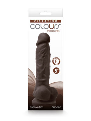 colours pleasures vibrating 5 inch dildo dark brown