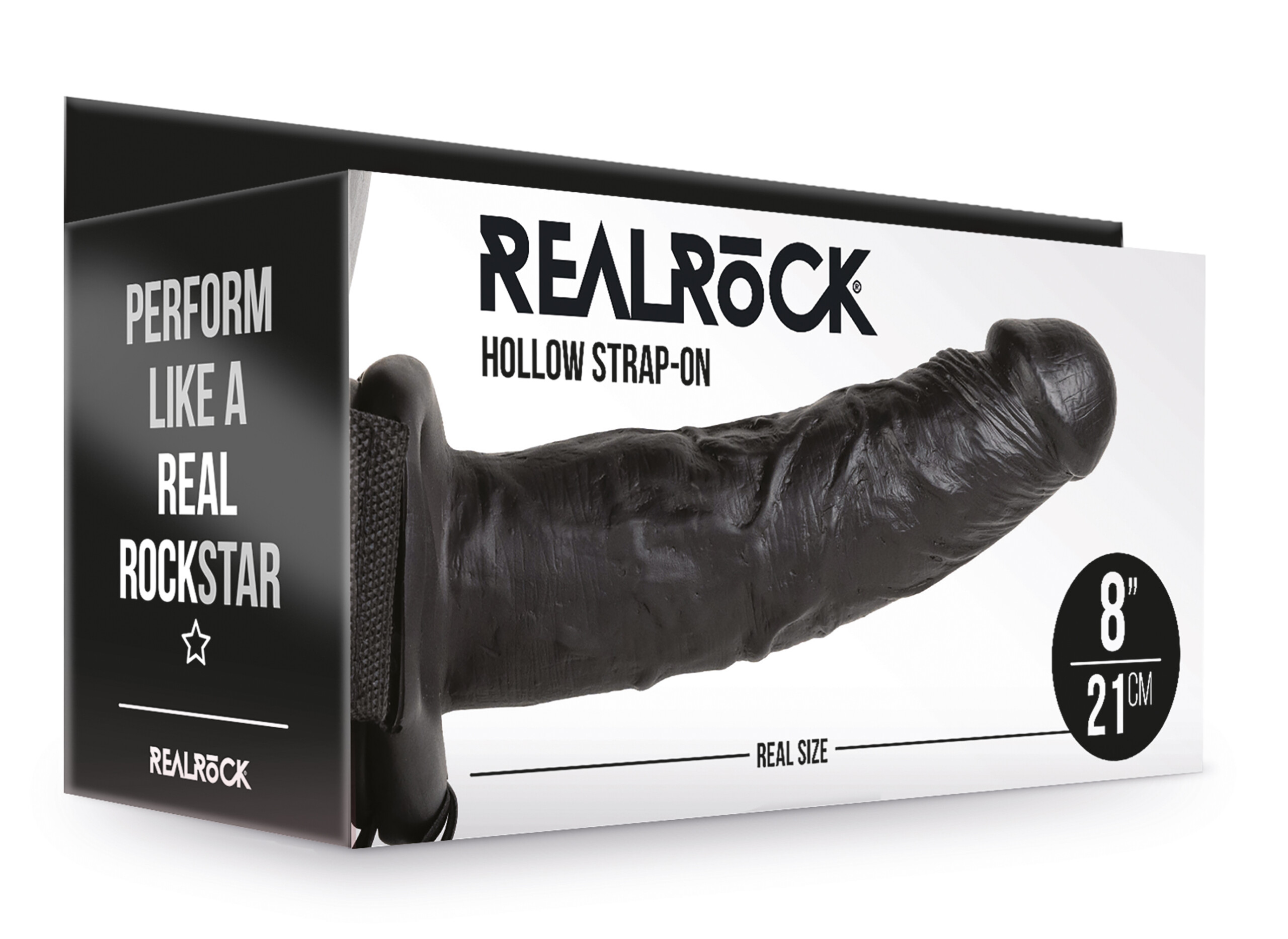 hollow strap on without balls 8 inch black hollow strap on without balls 8 inch black