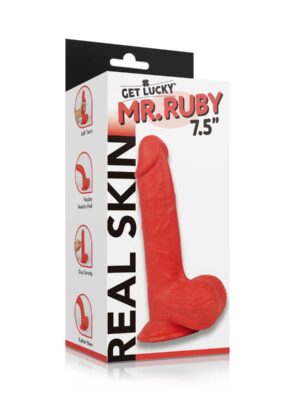 real skin mr. ruby 7.5" dual layer dildo real skin mr. ruby 7.5" dual layer dildo