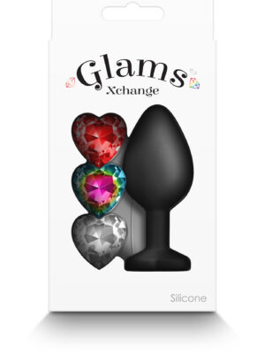 glams xchange heart medium black