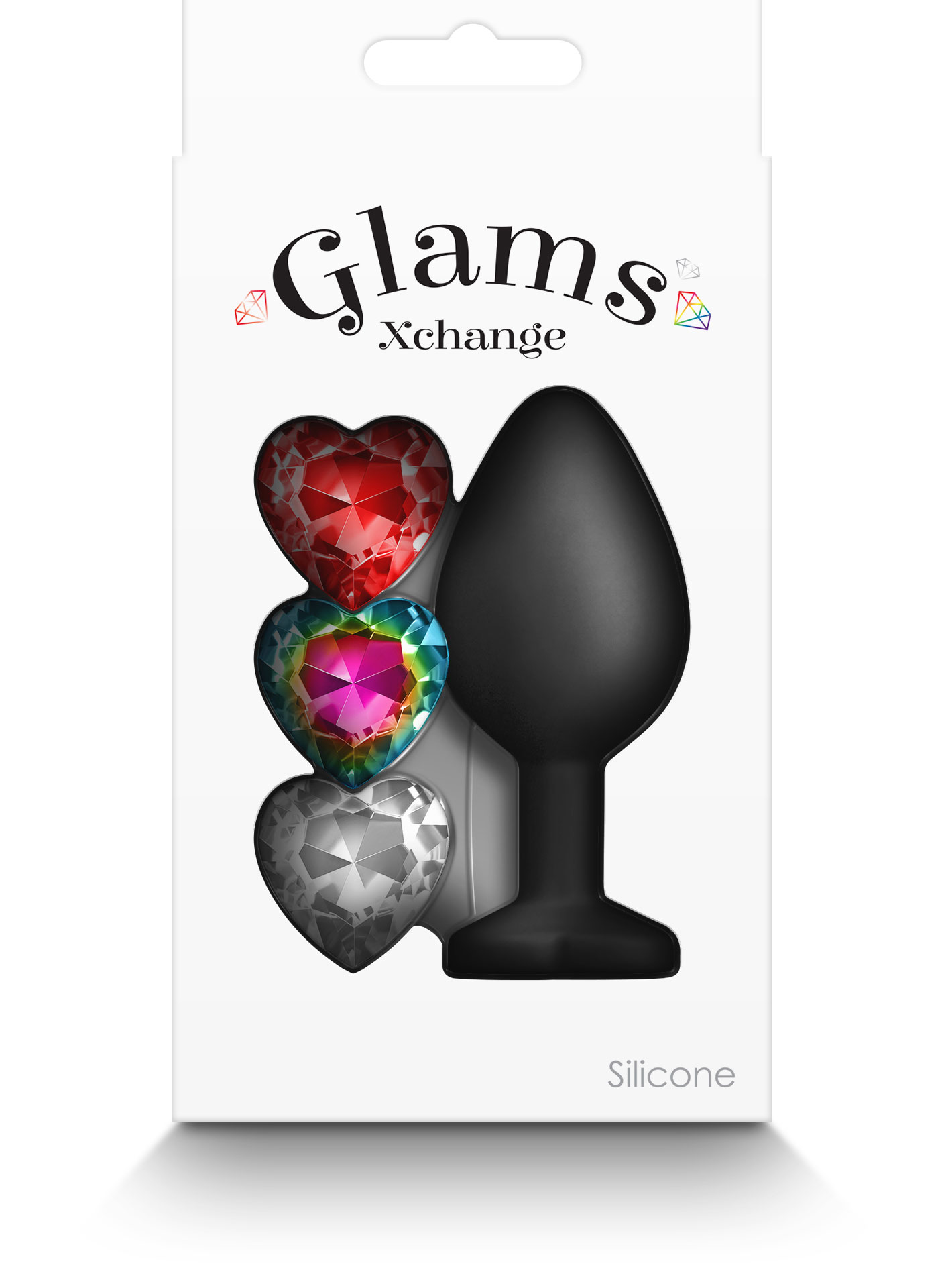 glams xchange heart medium black