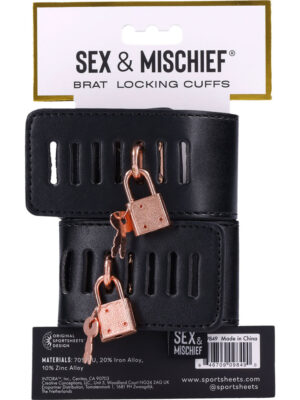 brat locking cuffs black