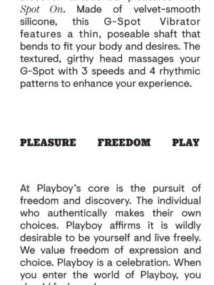 playboy pleasure spot on g spot vibrator dark purple