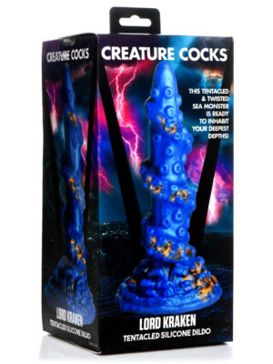 lord kraken tentacled silicone dildo blue