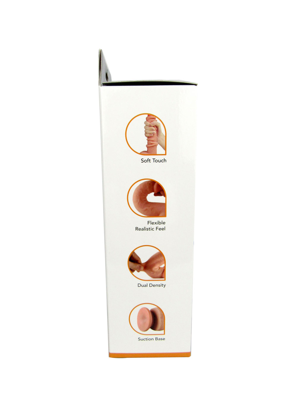 real skin 7.5" dual layer dildo beige