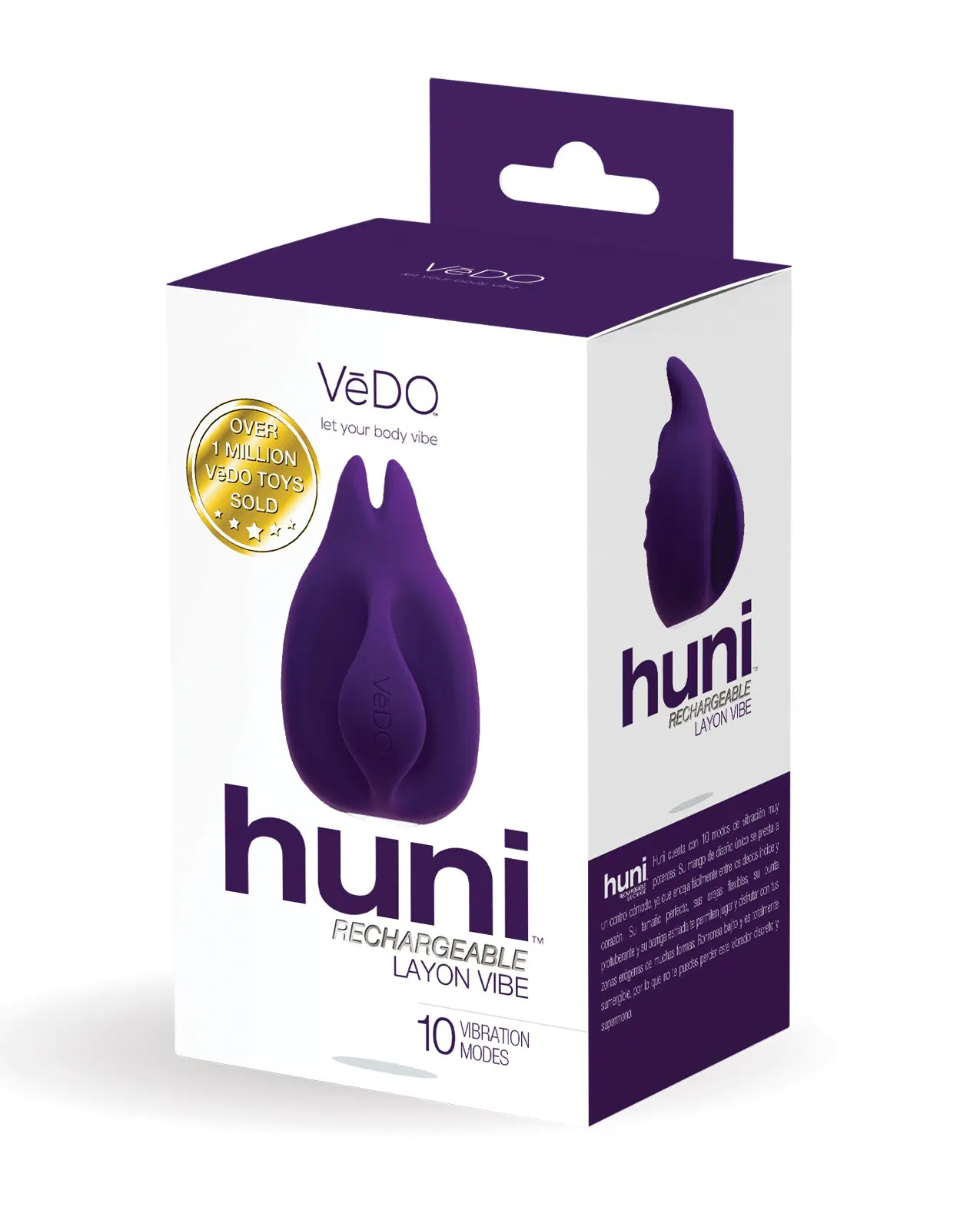 huni rechargeable finger vibe deep purple