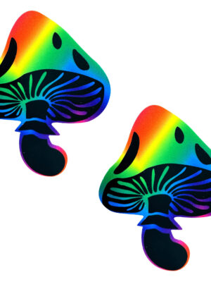 rainbow trippin' psychedelic toadstool nipple cover pasties
