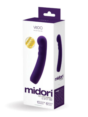 midori rechargeable g spot vibe deep purple