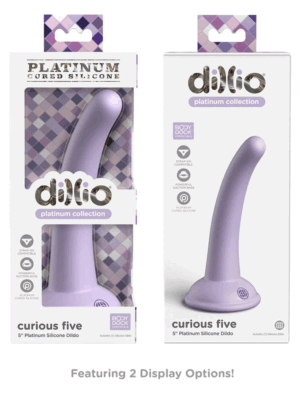 dillio platinum curious five 5 inch dildo purple