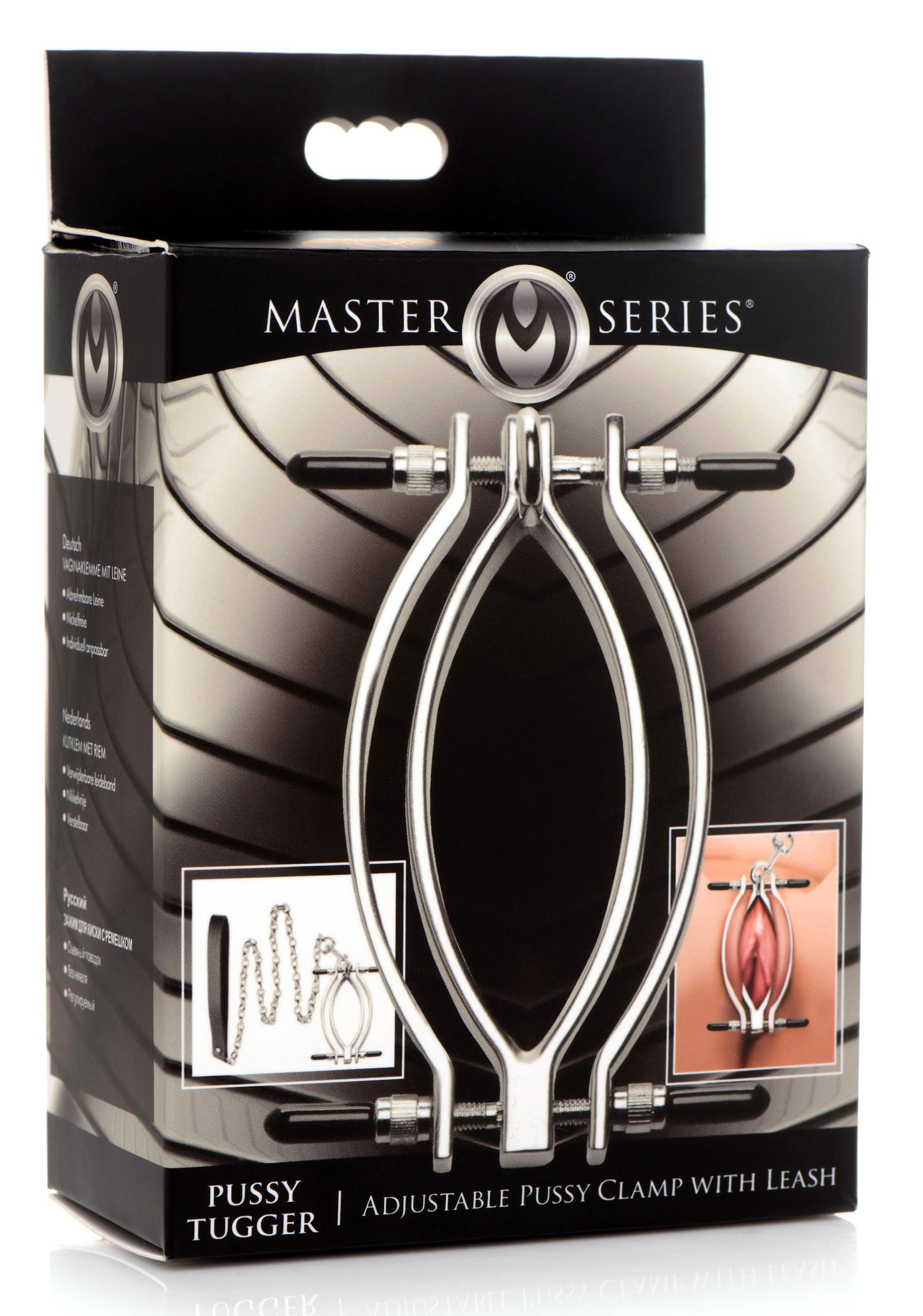 pussy tugger adjustable pussy clamp with leash silver