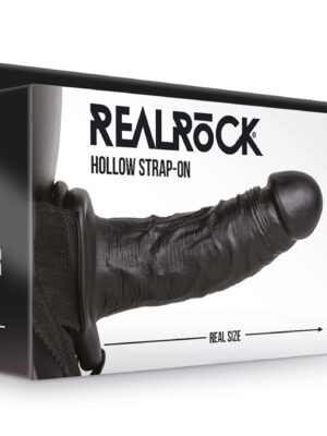 hollow strap on without balls 6 inch black
