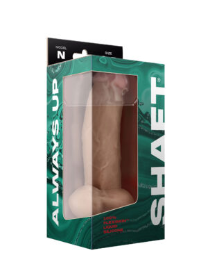 shaft model n 8.5 inch liquid silicone dong with balls pine