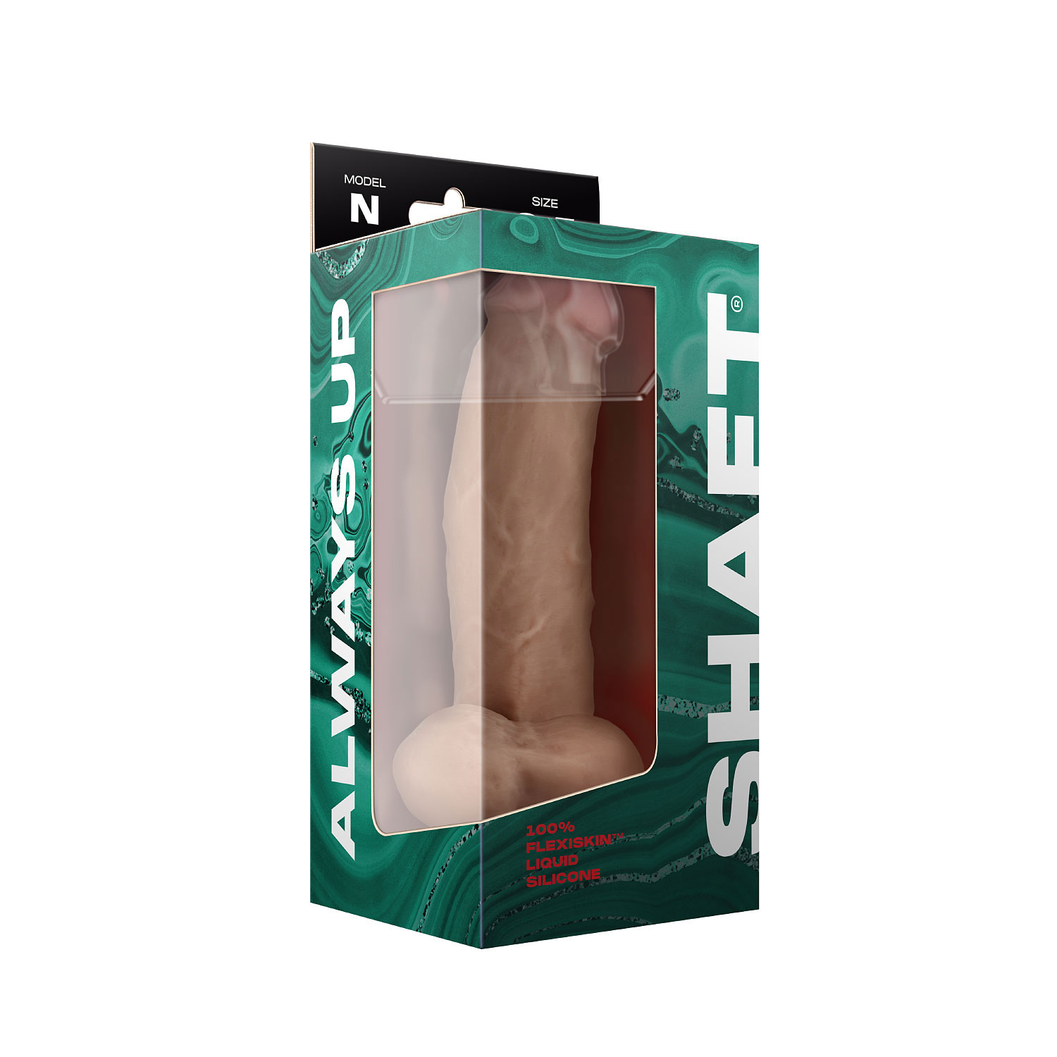 shaft model n 8.5 inch liquid silicone dong with balls pine