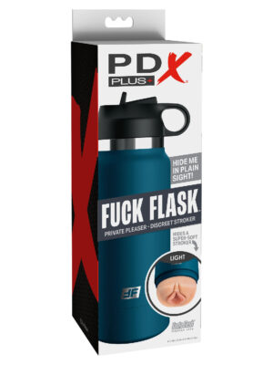 fuck flask private pleaser blue bottle light