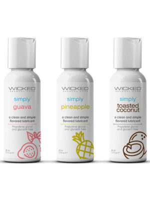 wicked simply tropical trio 1oz travel size flavored lubes wicked simply tropical trio 1oz travel size flavored lubes