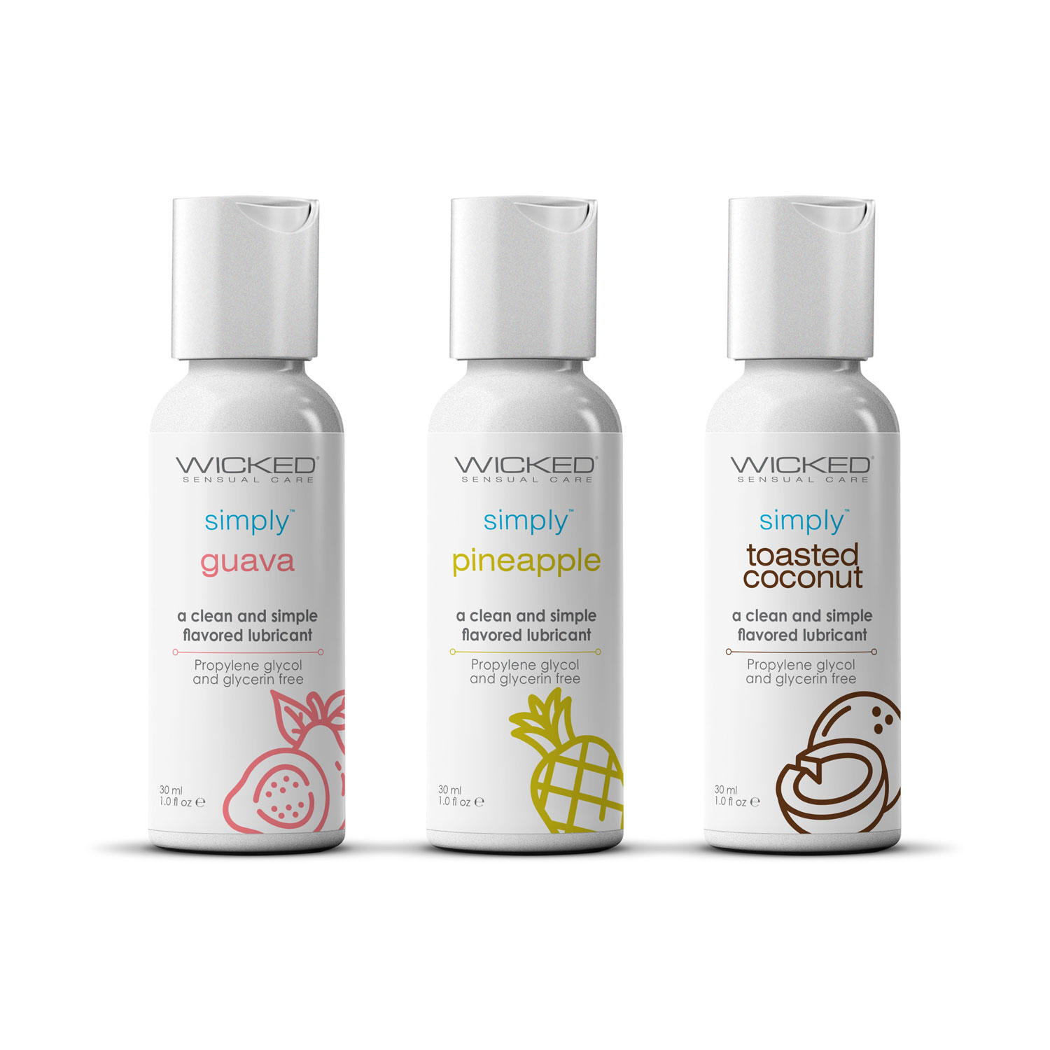 wicked simply tropical trio 1oz travel size flavored lubes wicked simply tropical trio 1oz travel size flavored lubes