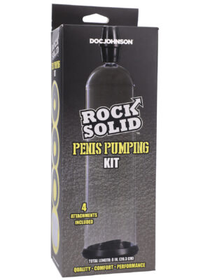 rock solid penis pumping kit black/clear