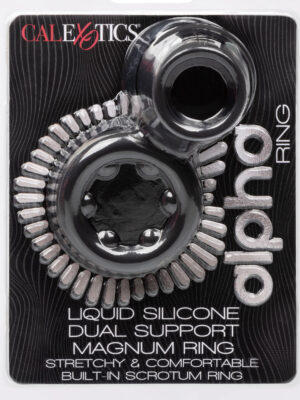 alpha liquid silicone dual support magnum ring black