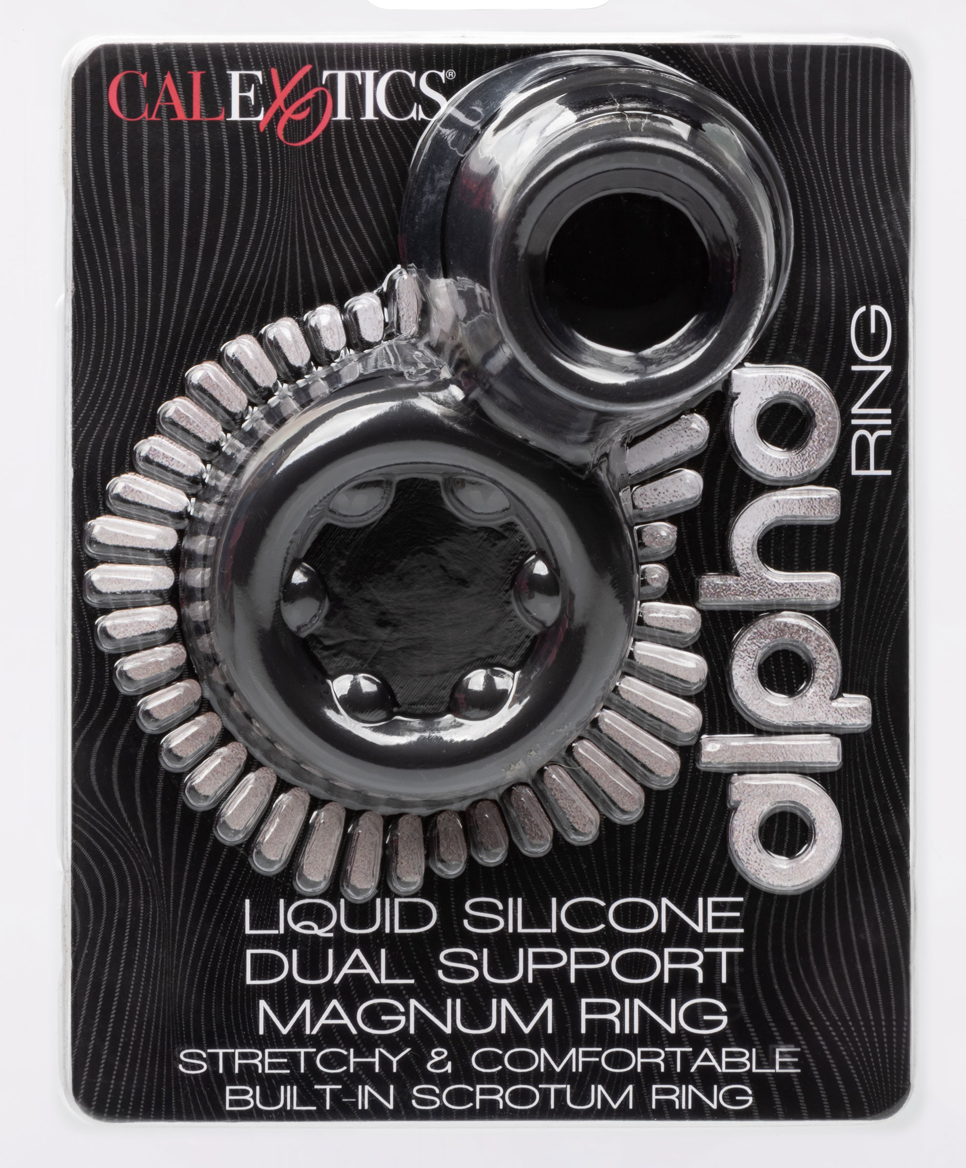 alpha liquid silicone dual support magnum ring black