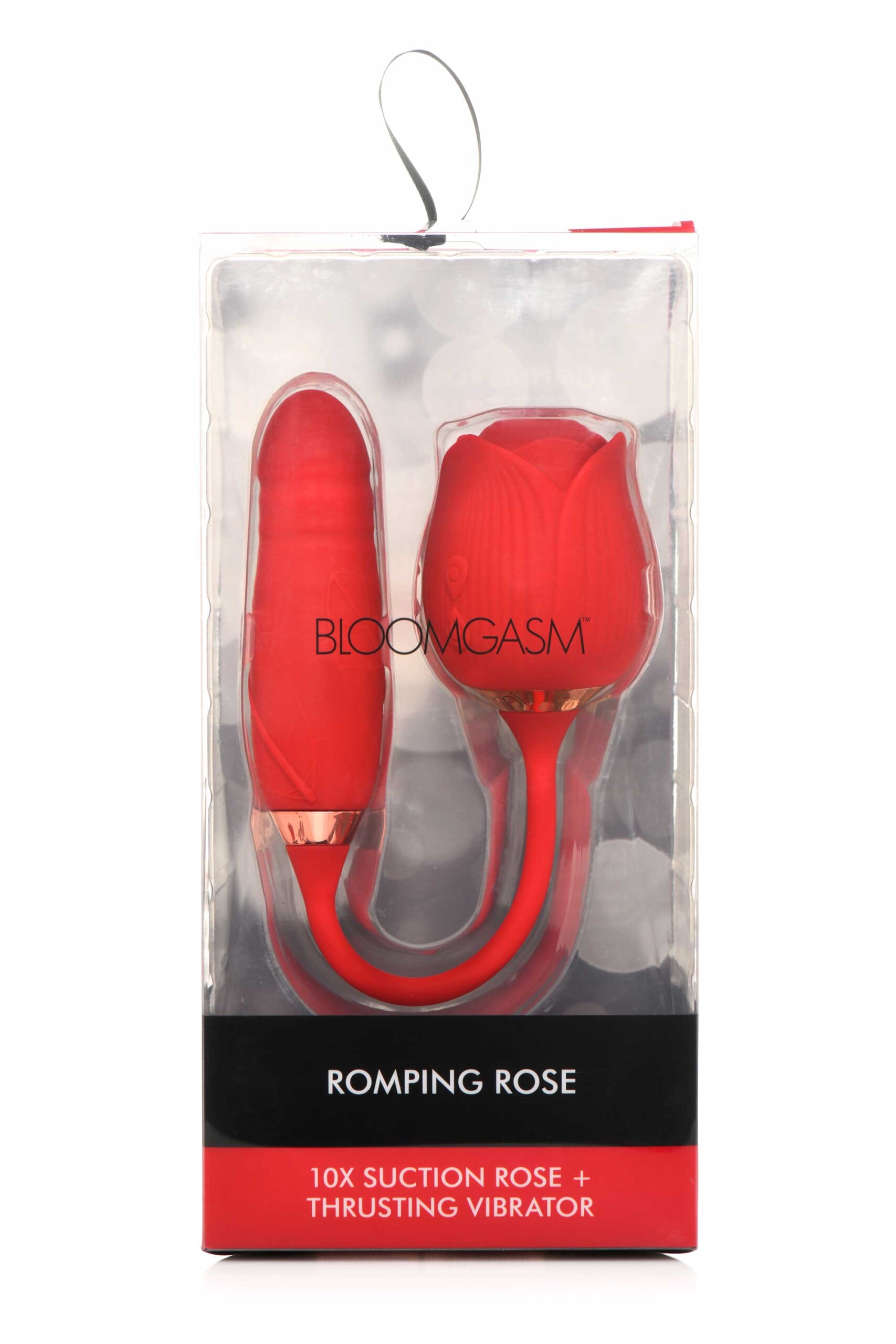 bloomgasm romping rose suction and thrusting vibrator red bloomgasm romping rose suction and thrusting vibrator red