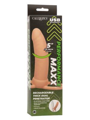 performance maxx rechargeable thick dual penetrator ivory