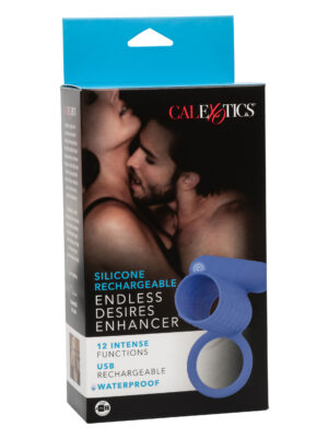 silicone rechargeable endless desires enhancer blue
