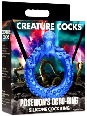 poseidon's octo ring silicone cock ring blue