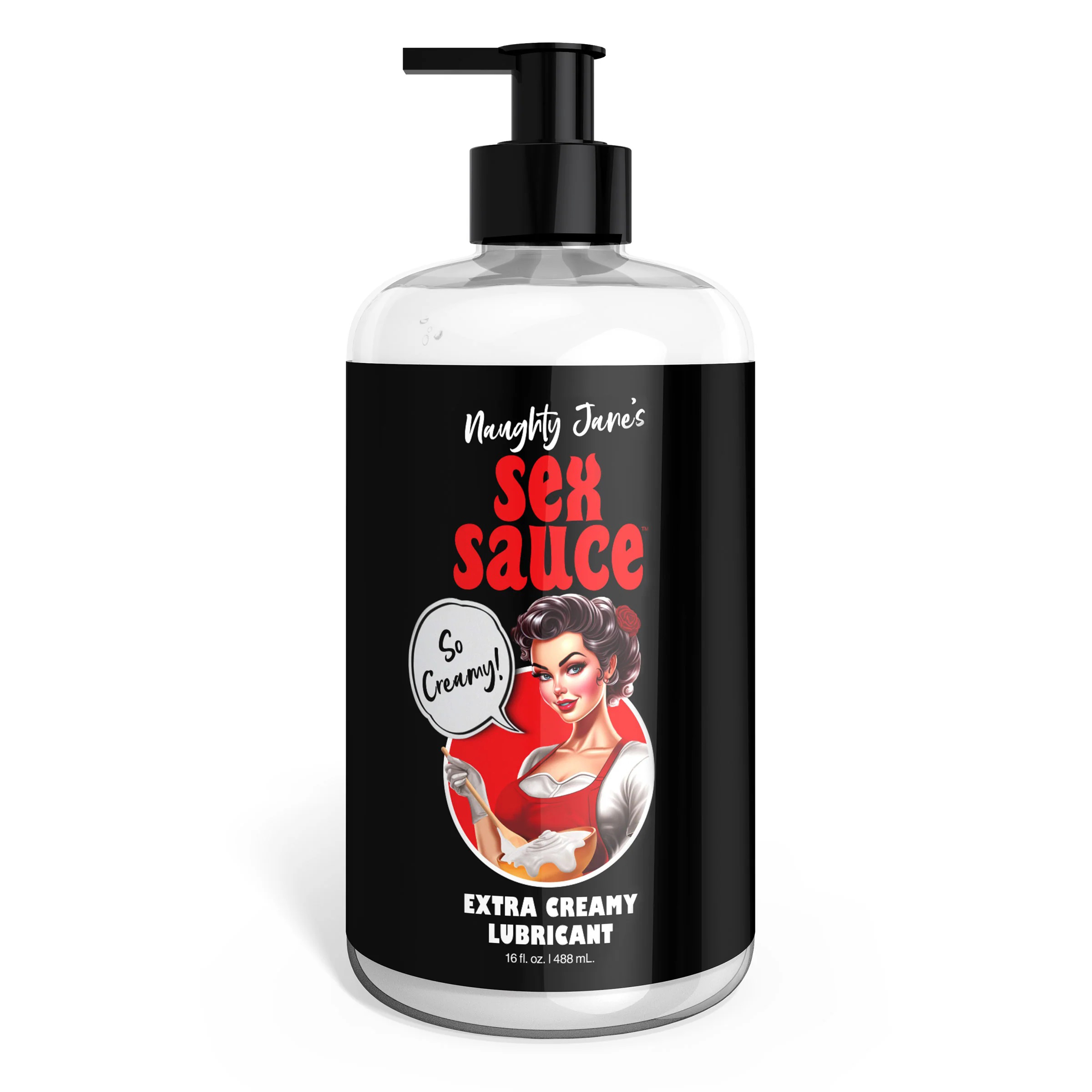 naughty jane's sex sauce extra creamy lubricant 16 oz