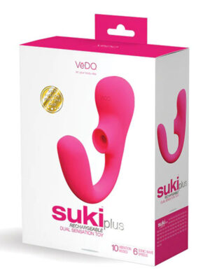 suki plus rechargeable dual sonic vibe foxy pink