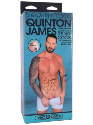 signature cocks quinton james 9.5 inch ultraskyn cock with removable vac u lock suction cup