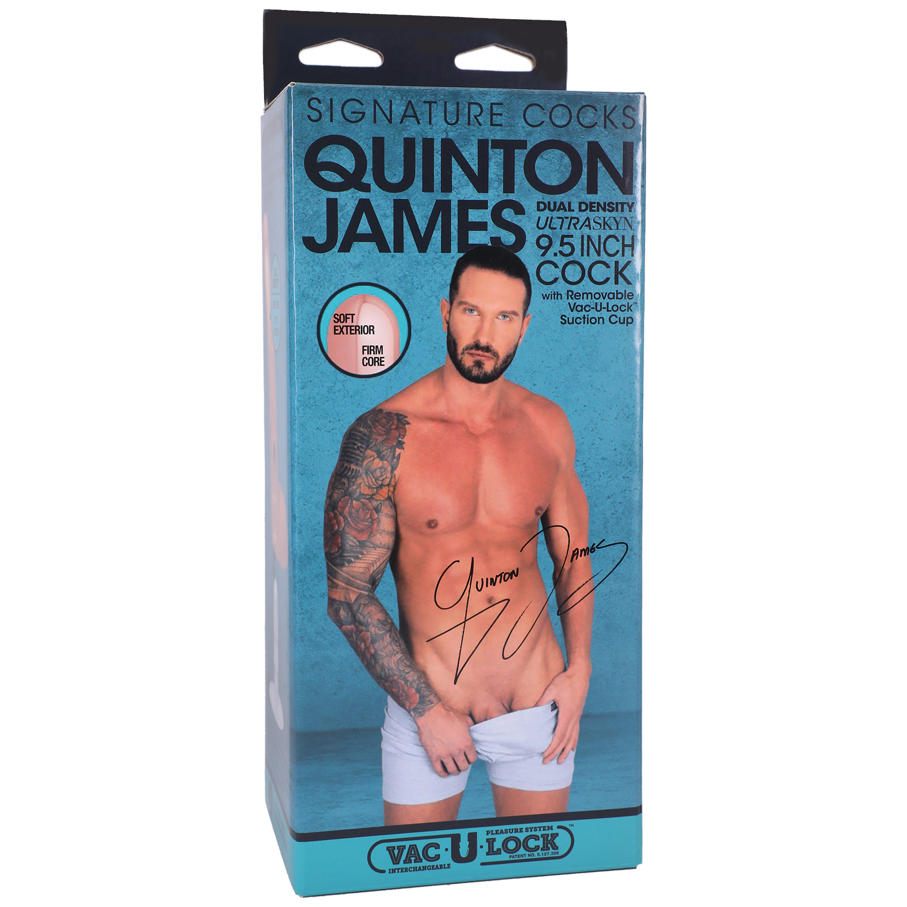signature cocks quinton james 9.5 inch ultraskyn cock with removable vac u lock suction cup