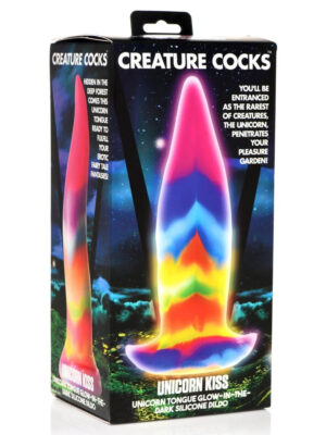 unicorn kiss unicorn tongue glow in the dark silicone dildo
