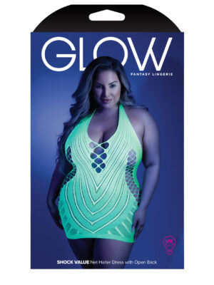 shock value halter dress queen neon green