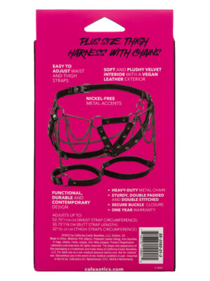 euphoria collection plus size thigh harness with chains black euphoria collection plus size thigh harness with chains black