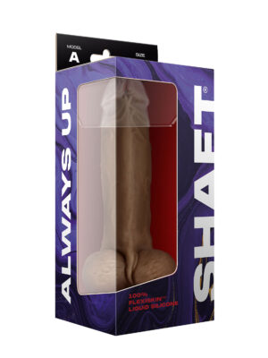 shaft model a 9.5 inch liquid silicone dong with balls oak