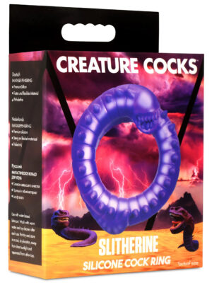 slitherine silicone cock ring purple