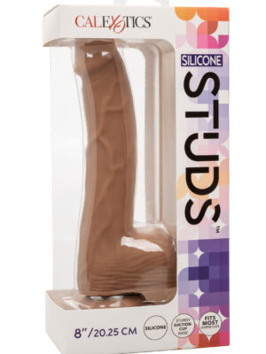 silicone studs 8 inch brown