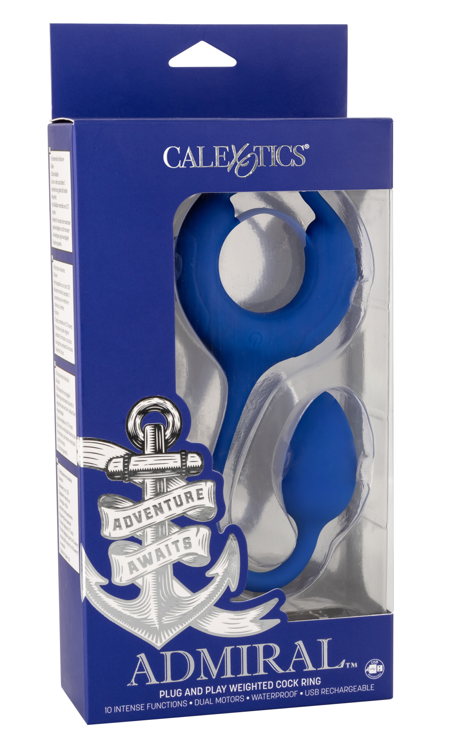 admiral plug and play weighted cock ring blue admiral plug and play weighted cock ring blue