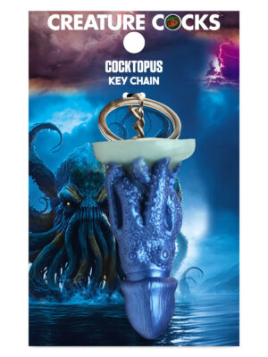 cocktopus keychain blue