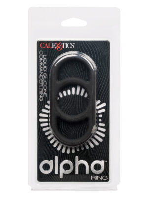 alpha liquid silicone commander ring black