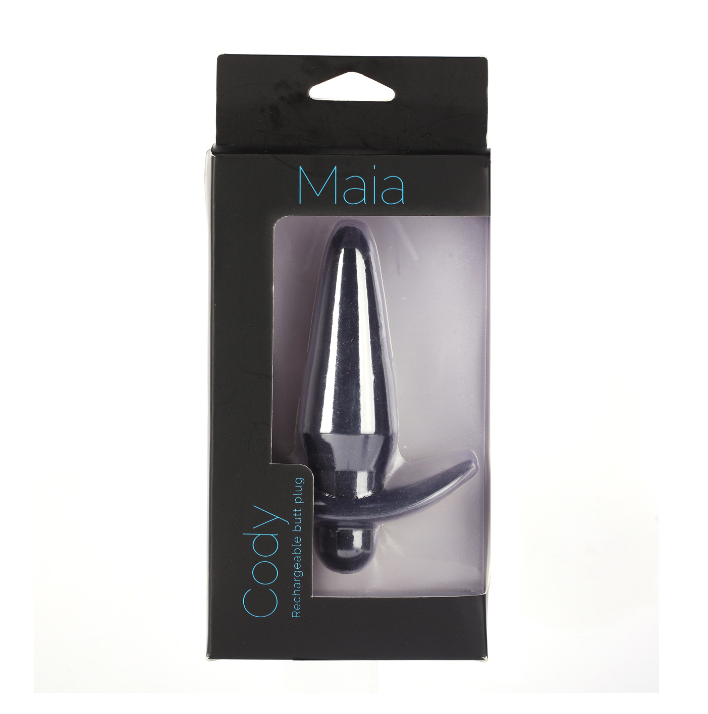 cody silicone vibrating anal plug black