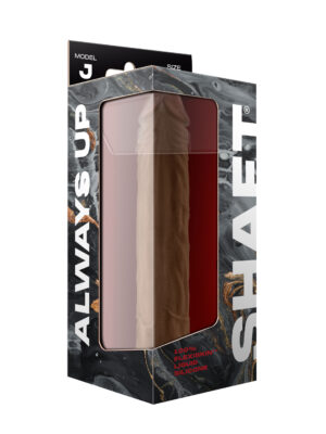 shaft model j 9.5 inch liquid silicone dong oak
