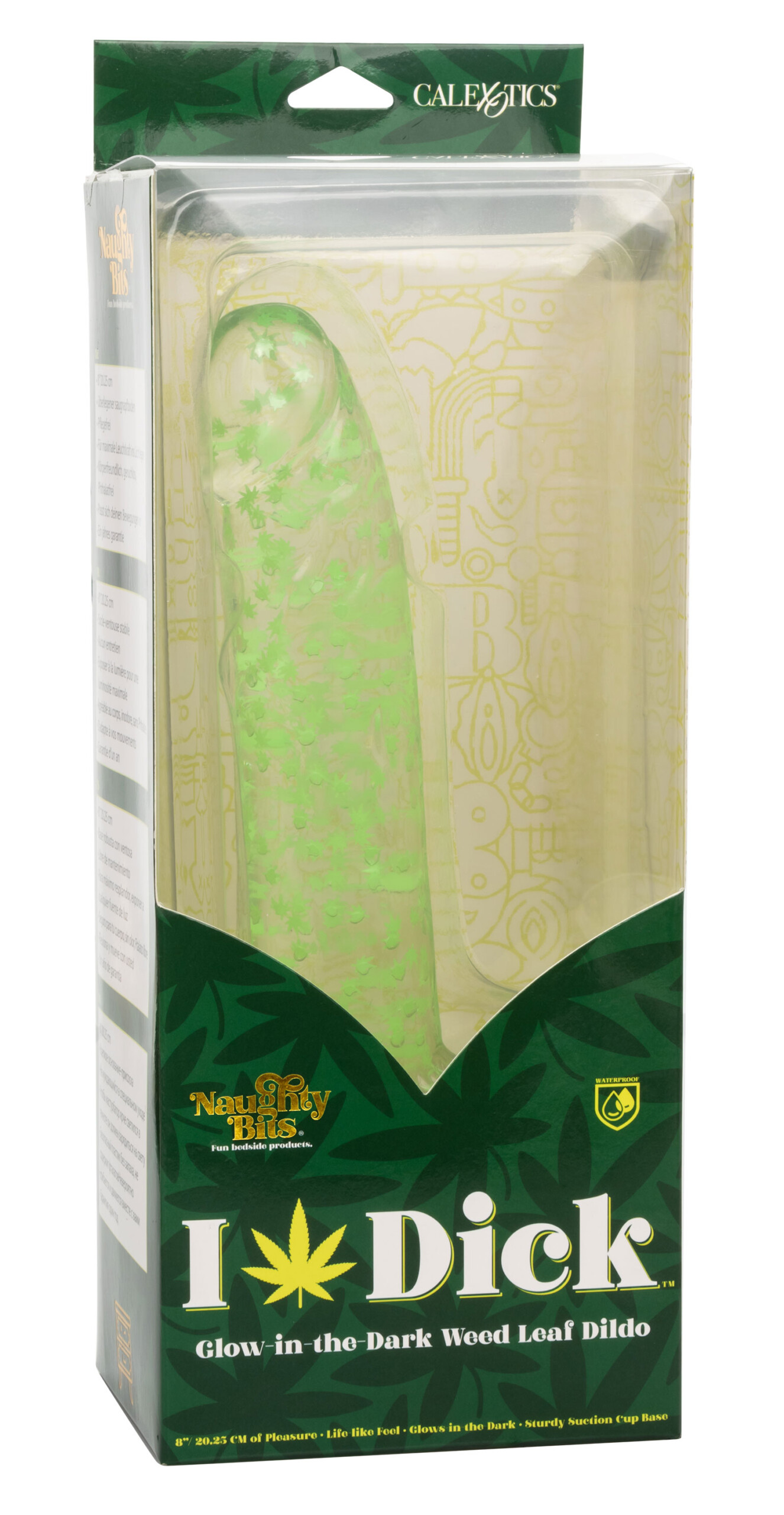 naughty bits i leaf dick glow in the dark weed leaf dildo glow in the dark