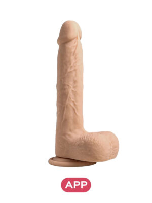 luis app controlled 8.5" real thrusting dildo with clit licker