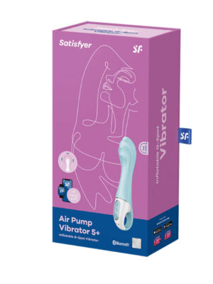 satisfyer air pump vibrator 5 plus inflatable g spot vibrator blue