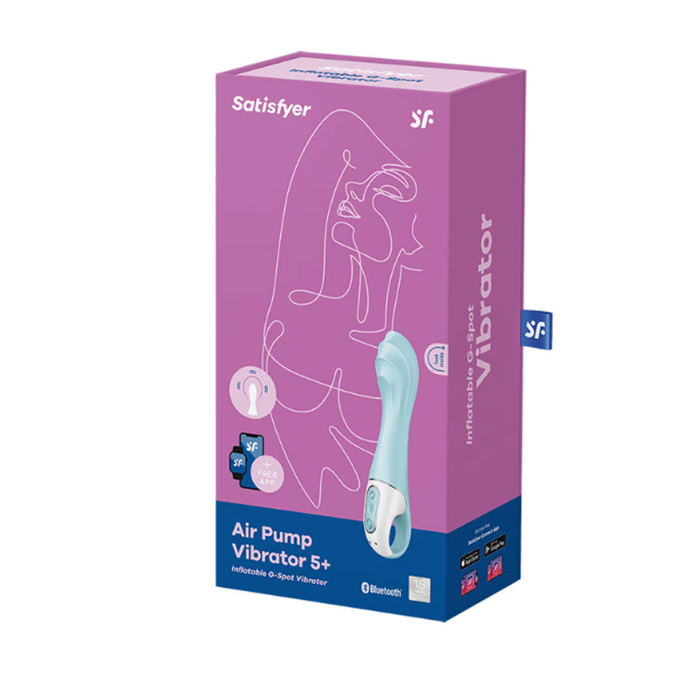 satisfyer air pump vibrator 5 plus inflatable g spot vibrator blue satisfyer air pump vibrator 5 plus inflatable g spot vibrator blue